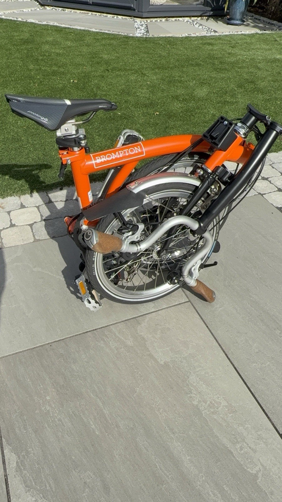 Brompton H6L Folding Bike Orange 16in Mudguards Reflectors Carry/Transport Bag
