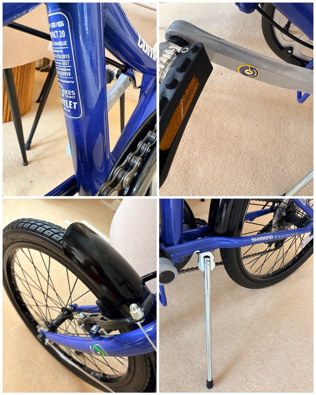 Basis Compact 20 Folding Bike 20” Shimano 6 Speed Unused After Assembly
