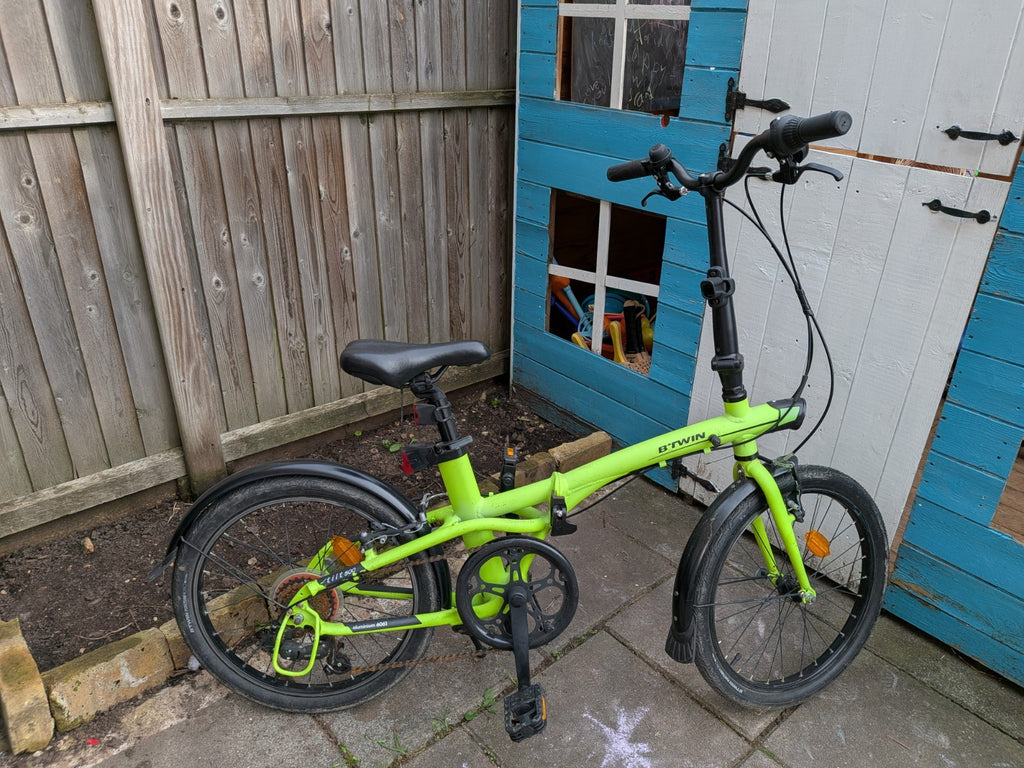 BTWIN Tilt 500 Neon Yellow 7 Speed Decathlon Folding Bike Great Condition Ch65