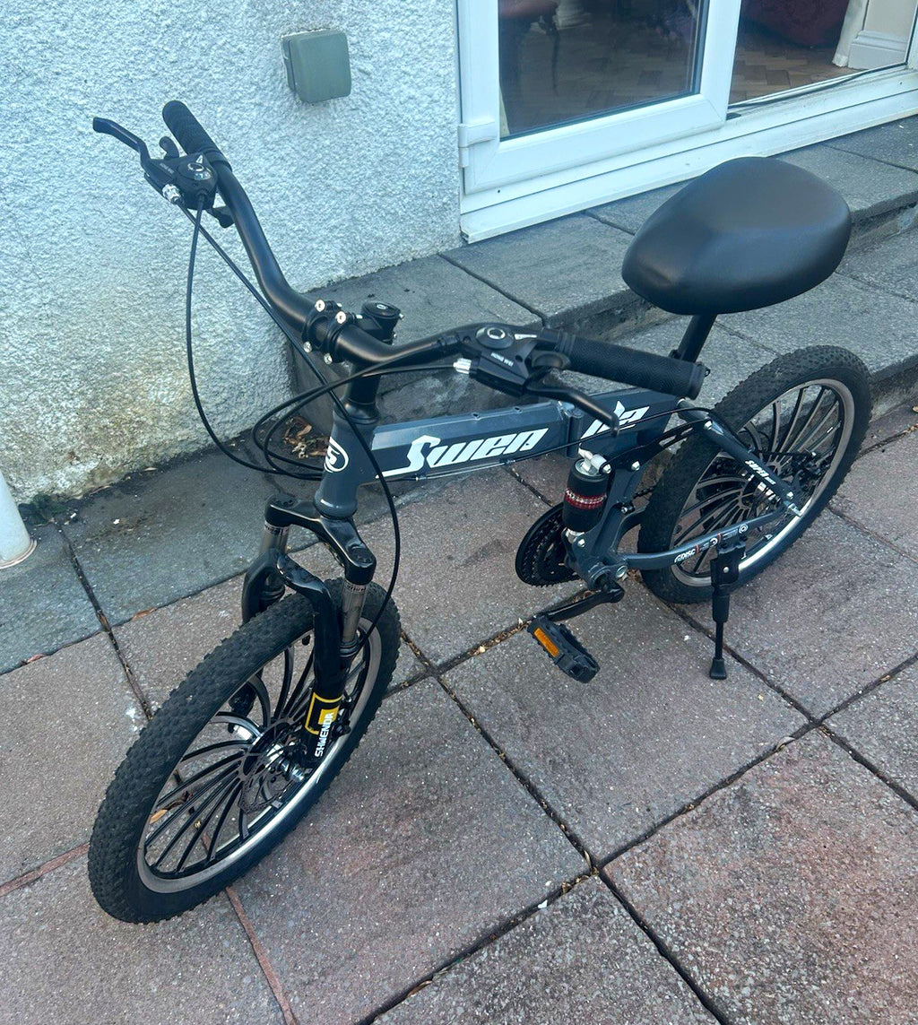 Sunn 20in Folding Bike 7 Speed Front Suspension V-Brakes Kickstand BMX Bar