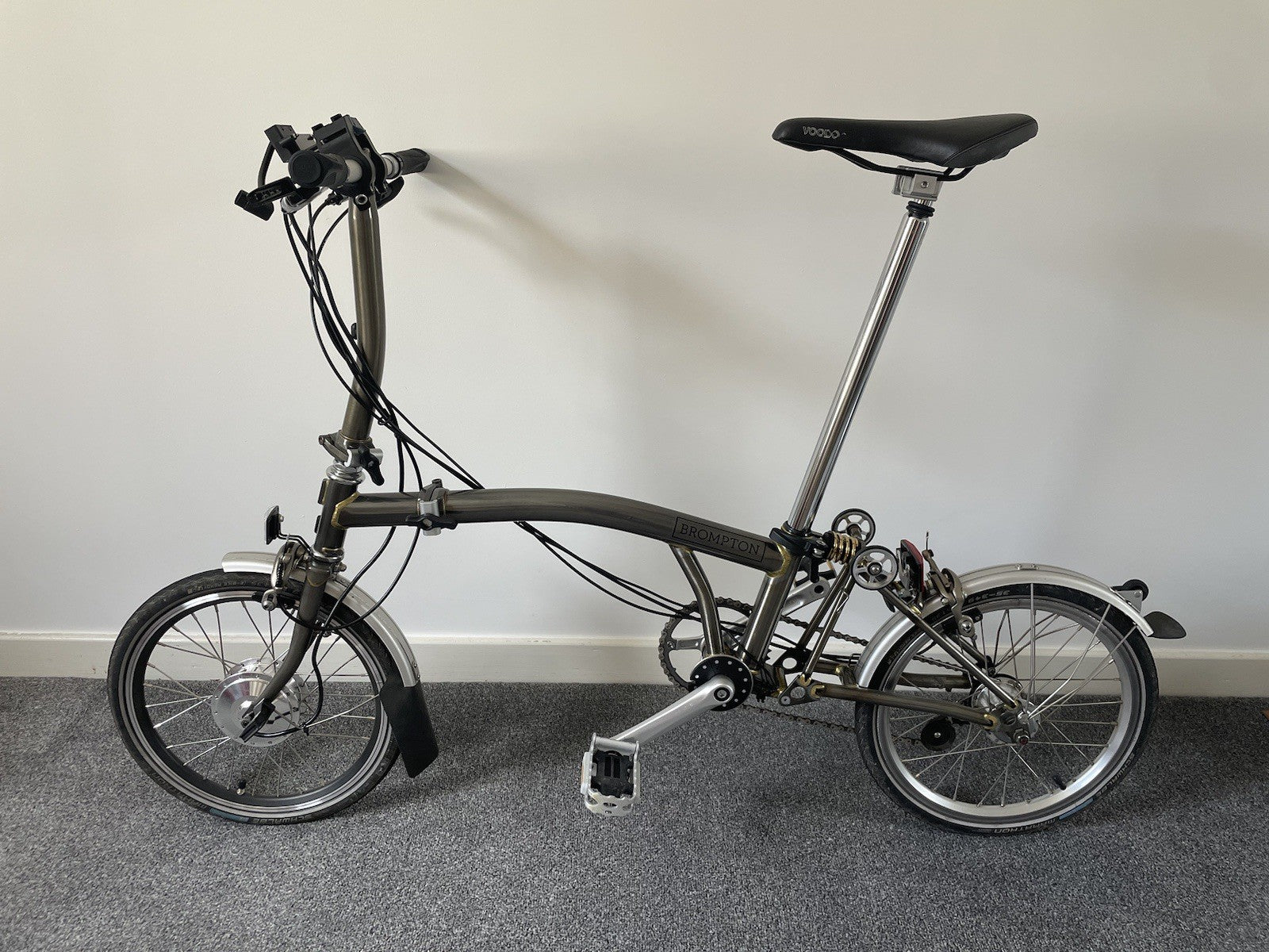 Brompton 3 Speed  2017 Raw Lacquer Folding Bike S3L C Line EZ Rider Mod