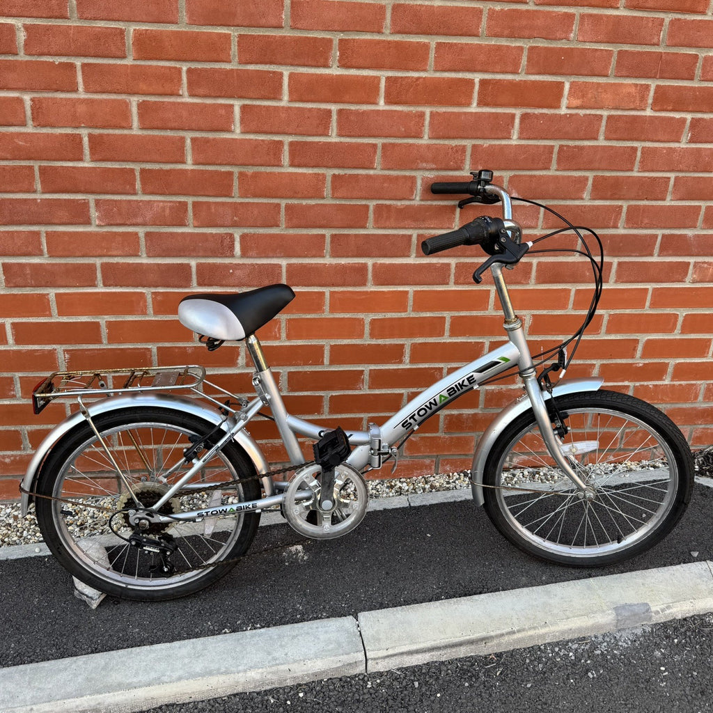 Stowabike Folding City Bike 6 Speed With Rear Rack Commuter Bicycle Foldable