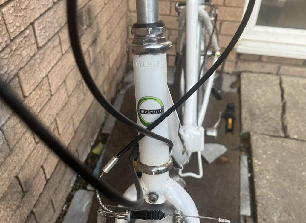 ECOSMO LADIES FOLDING BIKE IN PERFECT WORKING ORDER RIDE AWAY