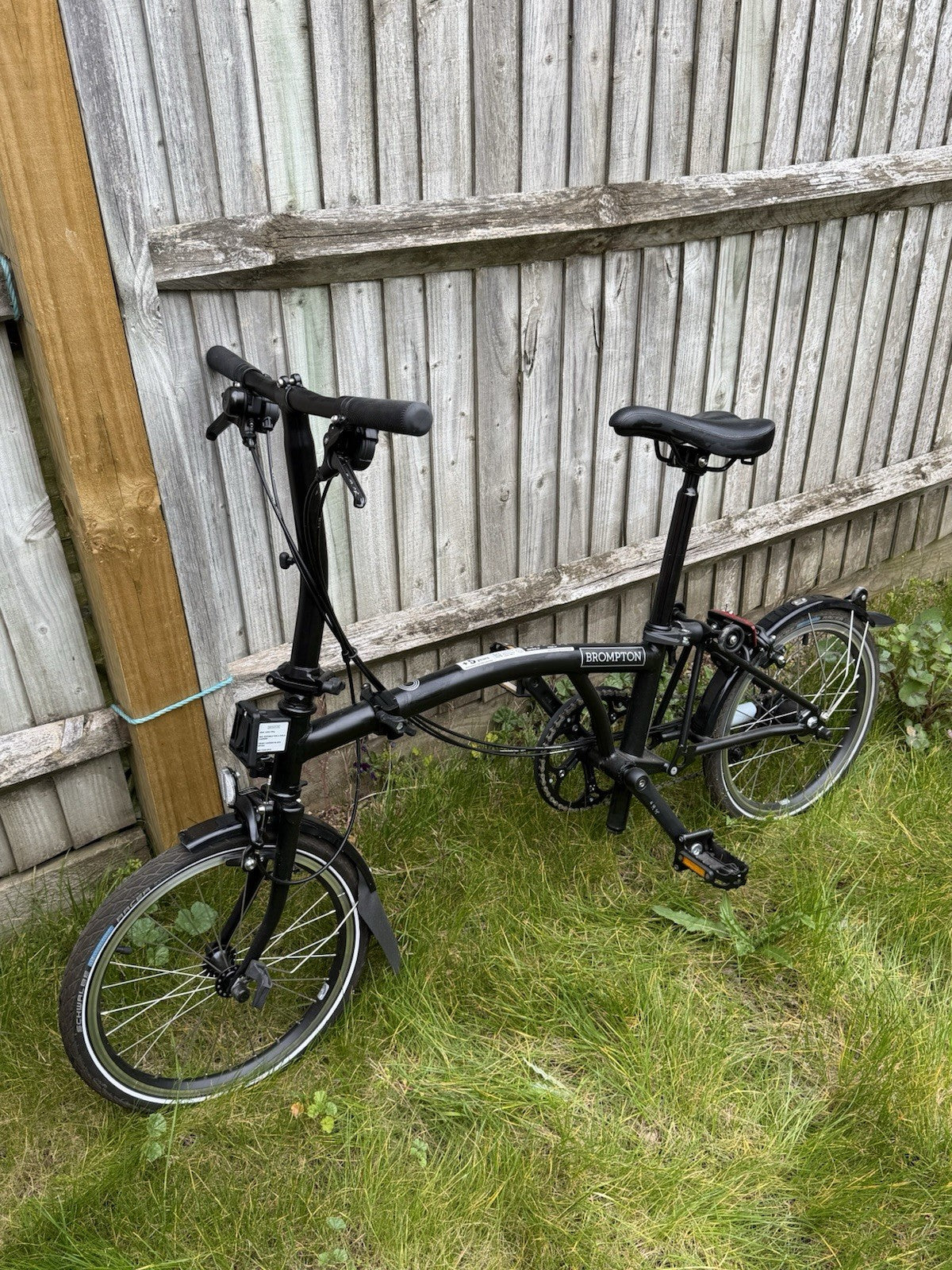 Brompton C Line Folding Bike 6- Speed, Black, Low Bars