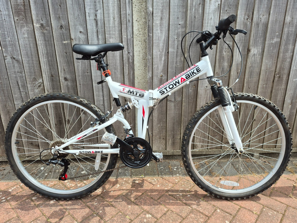 Stowabike MTB Folding Bike 26'' - 18 Speed Shimano; Dual Shocks; Folding Pedals