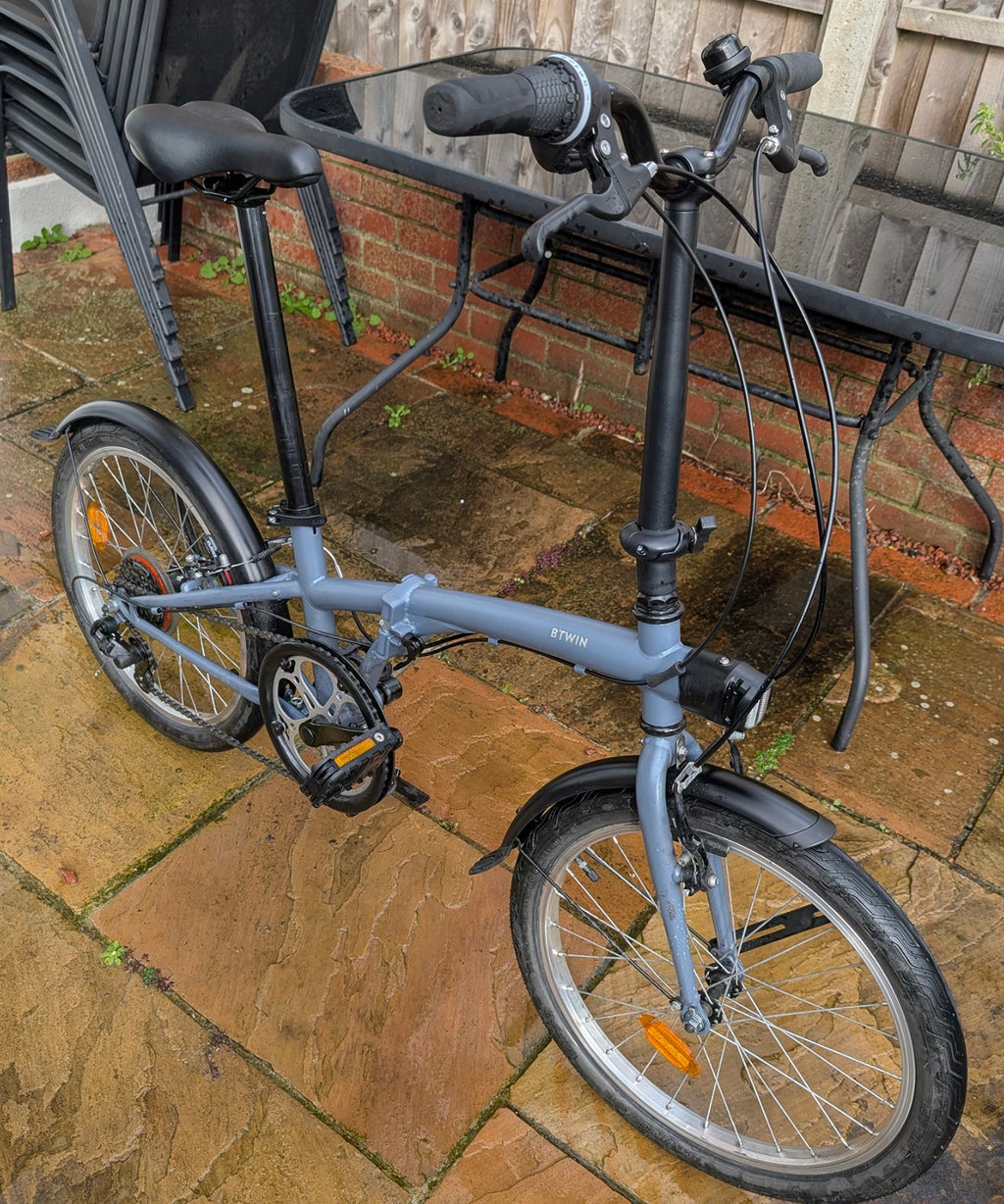 Btwin Folding Bike Fold 120 - Grey - Used Excellent condition 6 speed