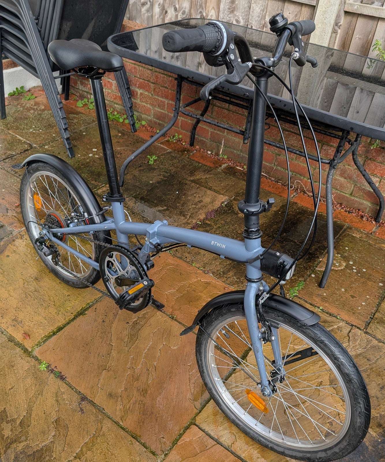 Btwin Folding Bike Fold 120 - Grey - Used Excellent condition 6 speed