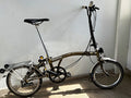Brompton 3 speed Raw/Lacquer Original London Folding Bike M3L (now C Line)
