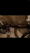 Bickerton junction 1707 folding bicycle, red, 7 gears, gel saddle and bag