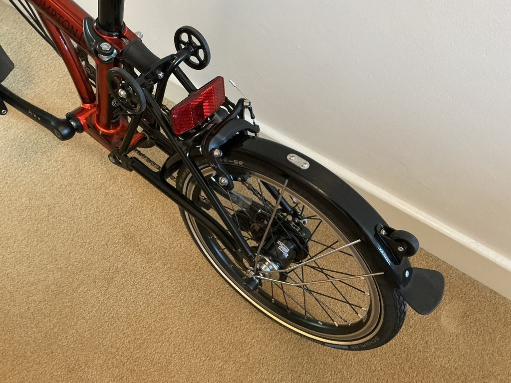 Brompton C Line Flame Red Lacquer low bar 6 speed
