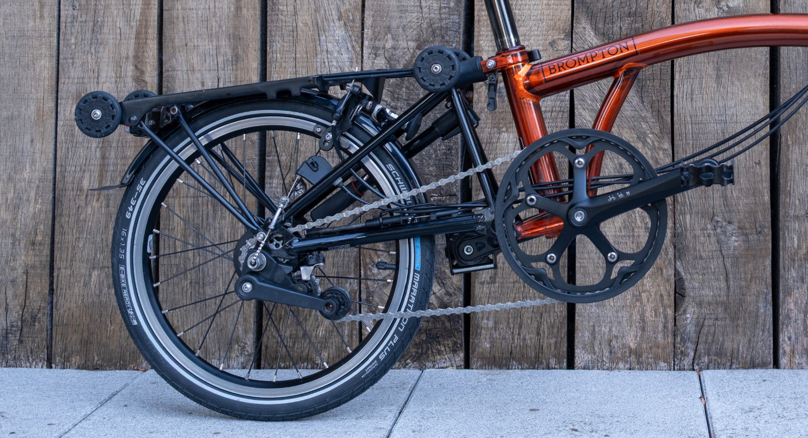 Brompton S6R (6 Speed)Black Edition in Flame Lacquer  + Extras
