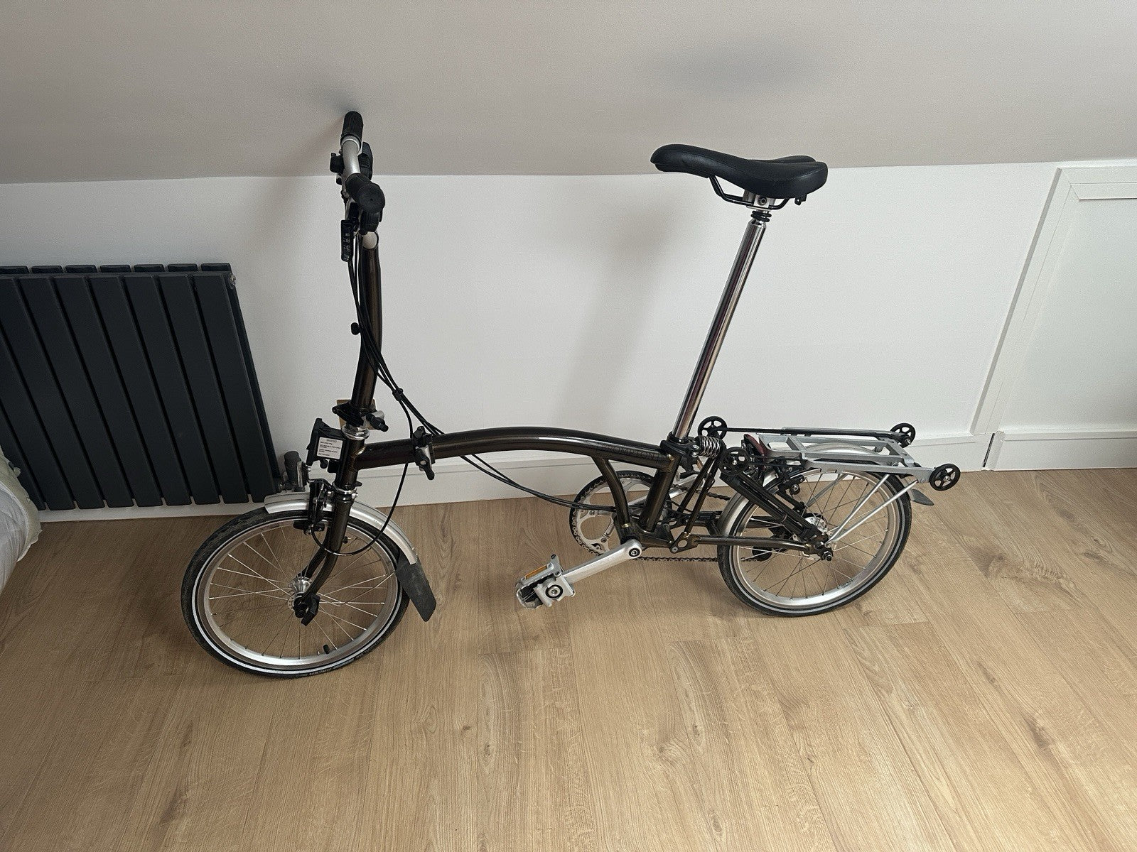 Nearly New Brompton Bike C line 2022 In Raw Lacquer.