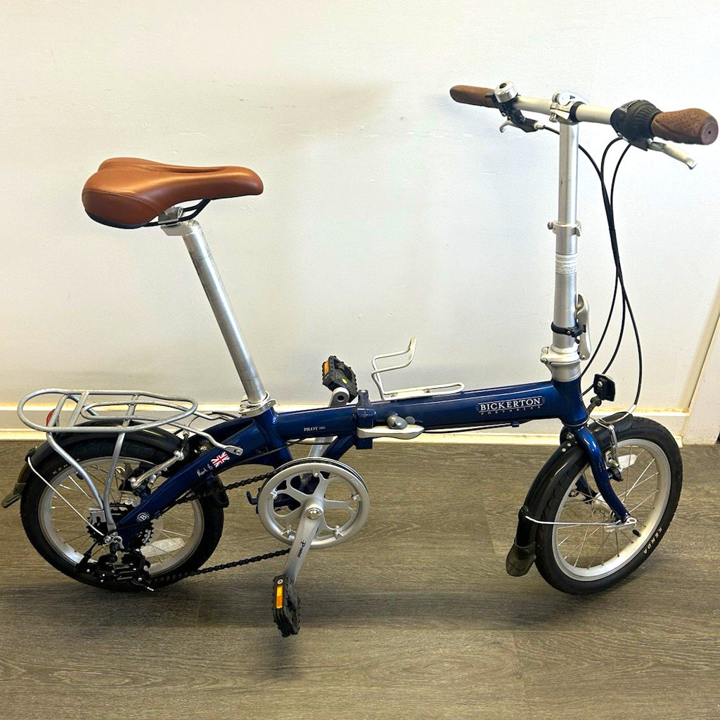 Bickerton Pilot 1407 16 in Folding Bike Blue Rear Carrier Mudguards Kickstand