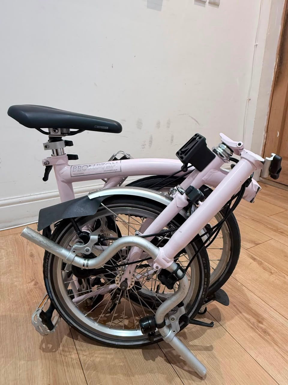 Brompton M3L Folding Bike – Pale Pink – 2014 Model – Made in England