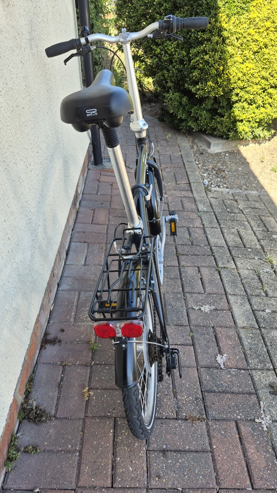 Denver ORUS 001 Folding Bike 20in Wheels 7 Speed Black/Silver Rack Lights