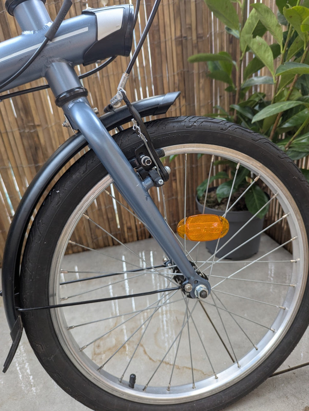 Btwin TILT 120 Blue Grey 6 Speed Folding Bike Compact B'Twin