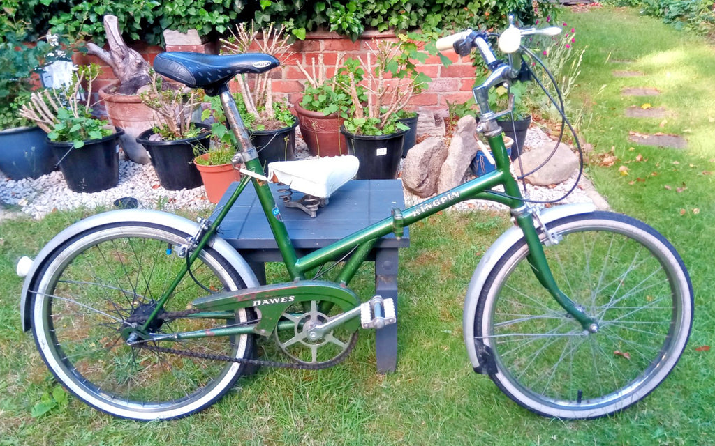 VINTAGE 1970s GREEN DAWES KINGPIN FOLDING BIKE BICYCLE STURMEY ARCHER 3 SPEED