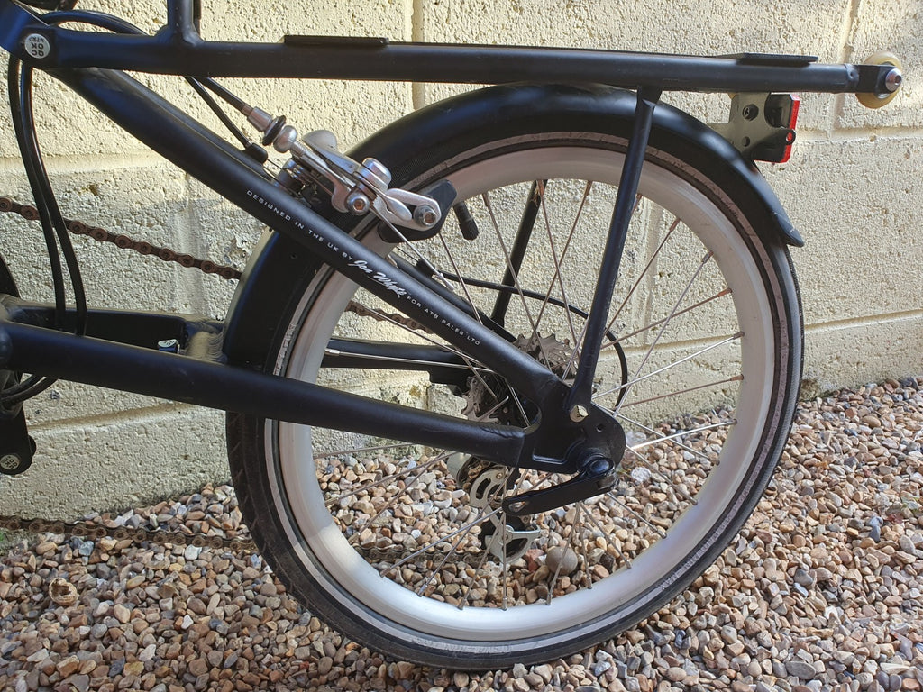 Mezzo D9  9-speed folding bicycle, black, very good condition, with carry bag.