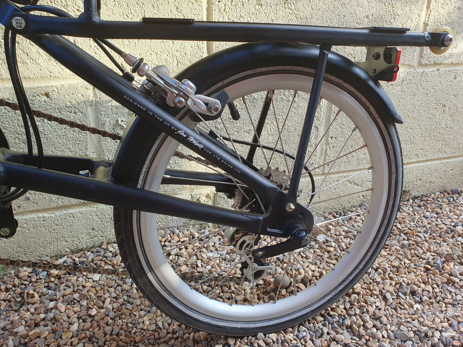 Mezzo D9  9-speed folding bicycle, black, very good condition, with carry bag.