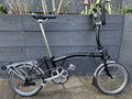 Brompton P6R folding bicycle Touring - C Line Equivalent in Black - Hardly Used