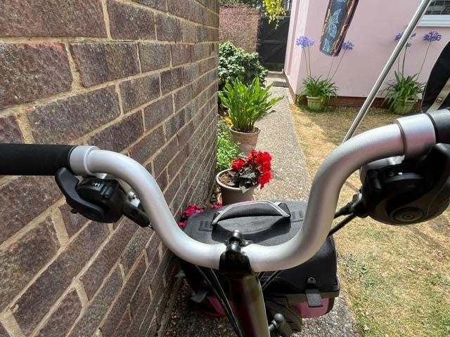 Hot Pink Vintage Brompton Folding Bike with Carry Bag on wheels Excellent