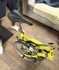 Brompton Yellow Folding Bike 16in 3-Speed Caliper Brakes Riser Bar
