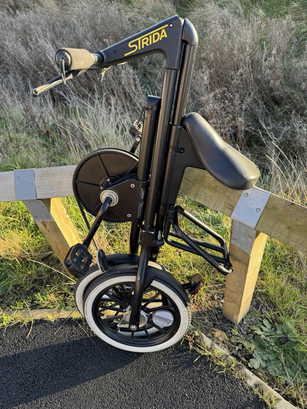 Vintage Strida Folding Bike Collectable Unusual Design w Rubber Drive Belt