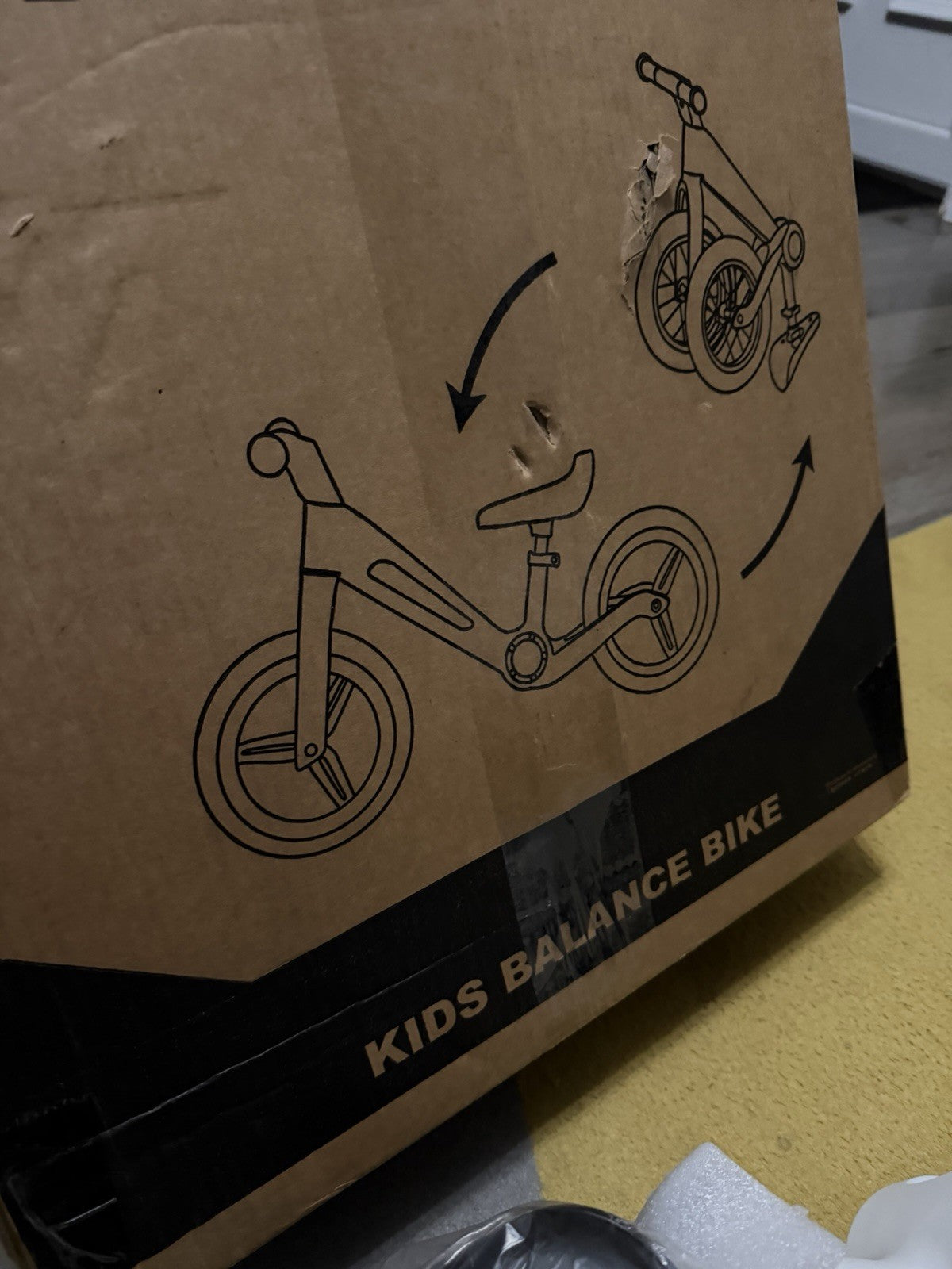 2-5 Y Balance Bike Foldable 12 Inch Kids Bicycle with Adjustable Seat