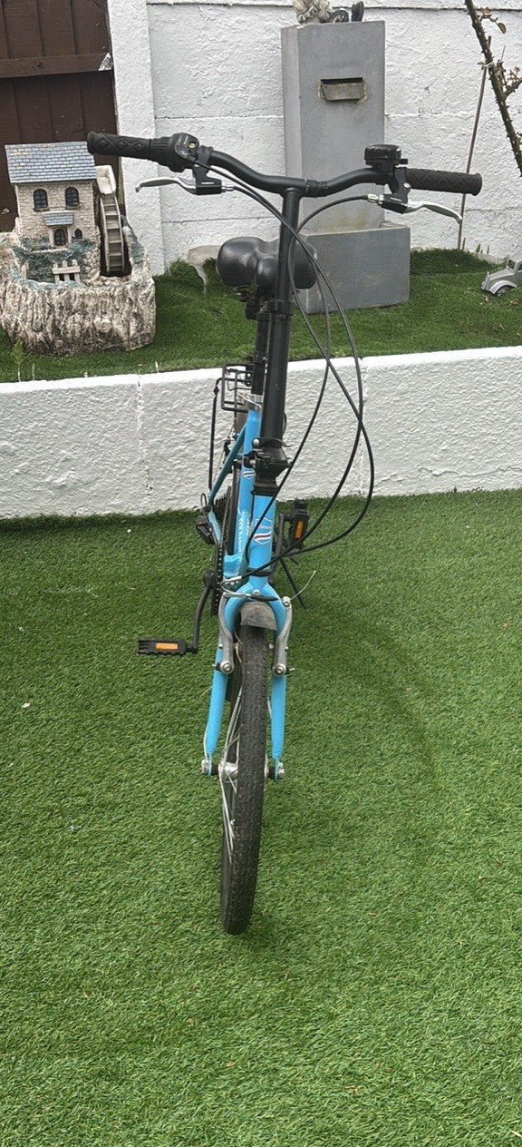 Tiger Foldaway Folding Unisex Bike, Black, Six Speed, 20inch alloy wheels.