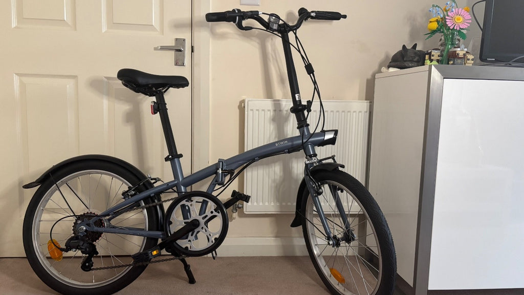 Decathlon B'Twin Folding Bike, with accessories