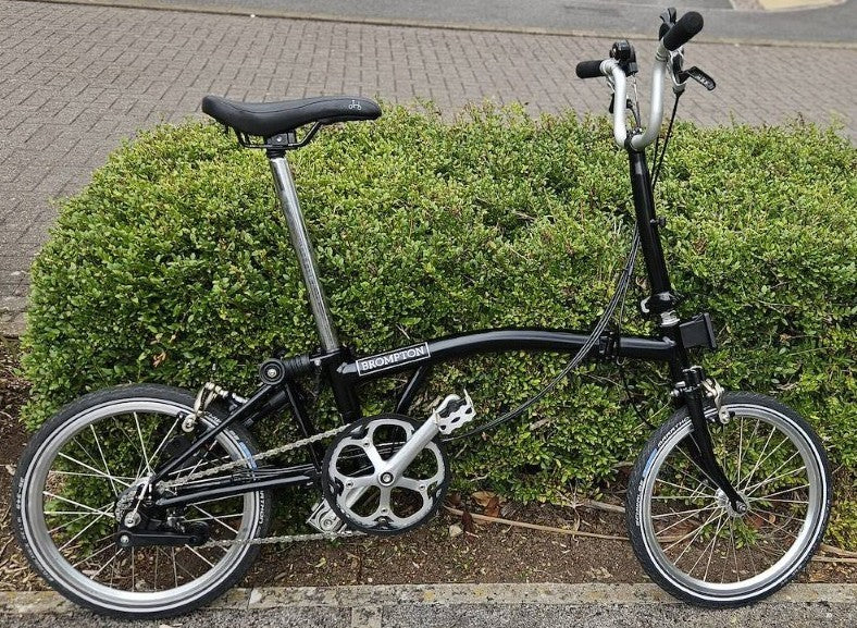 Brompton M6L Folding Bike - Black, 6 speed, includes extras