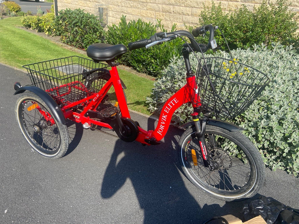 Jorvik Elite Folding Tricycle - 3 Wheel Trike with Basket