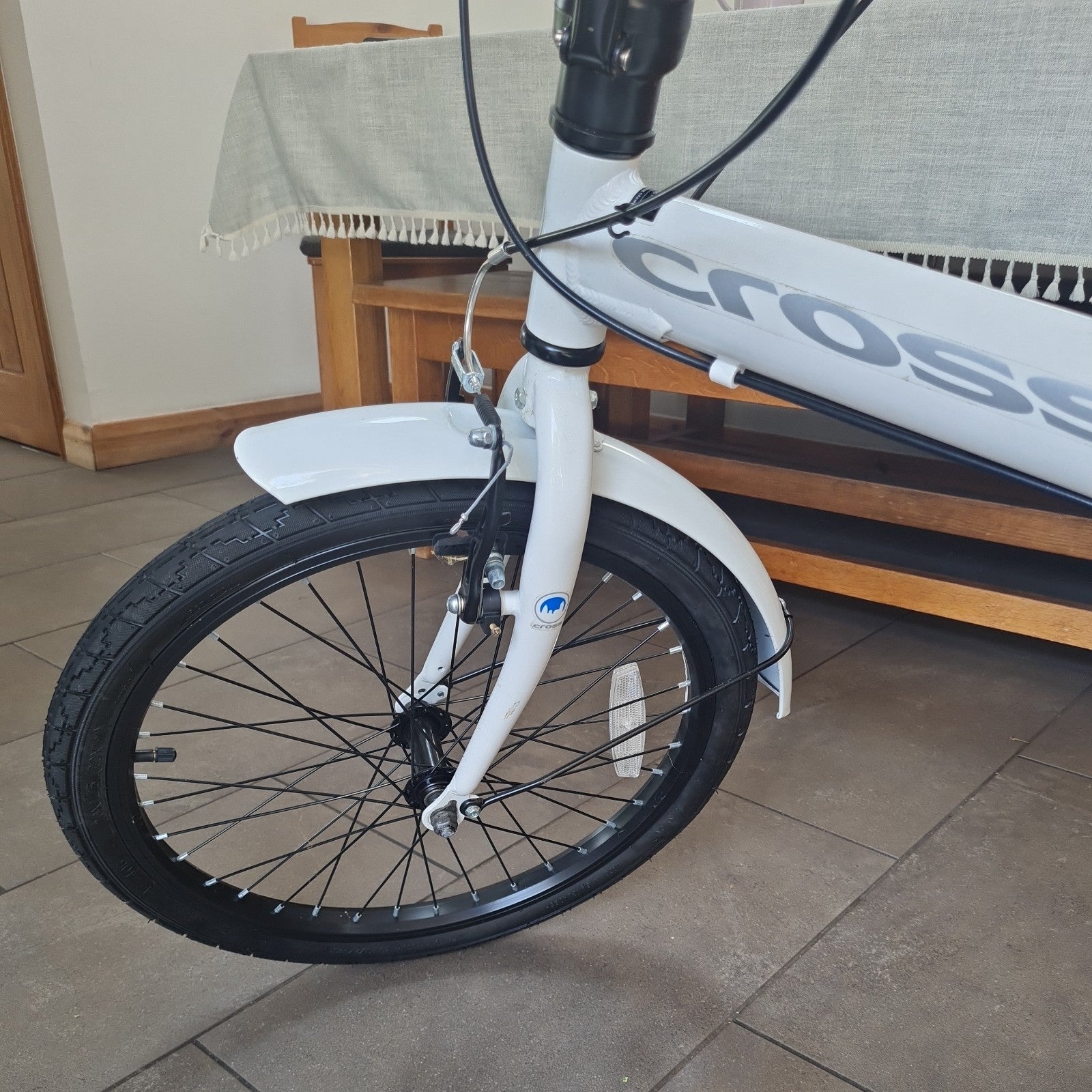 Cross CRF300 Folding Bike 20-inch Unisex White Wheel,pristine Condition