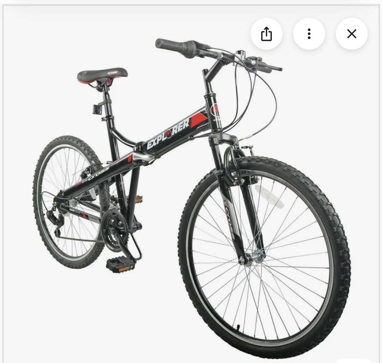 Cross Explorer 26" Wheel Size Unisex Folding Mountain Bike
