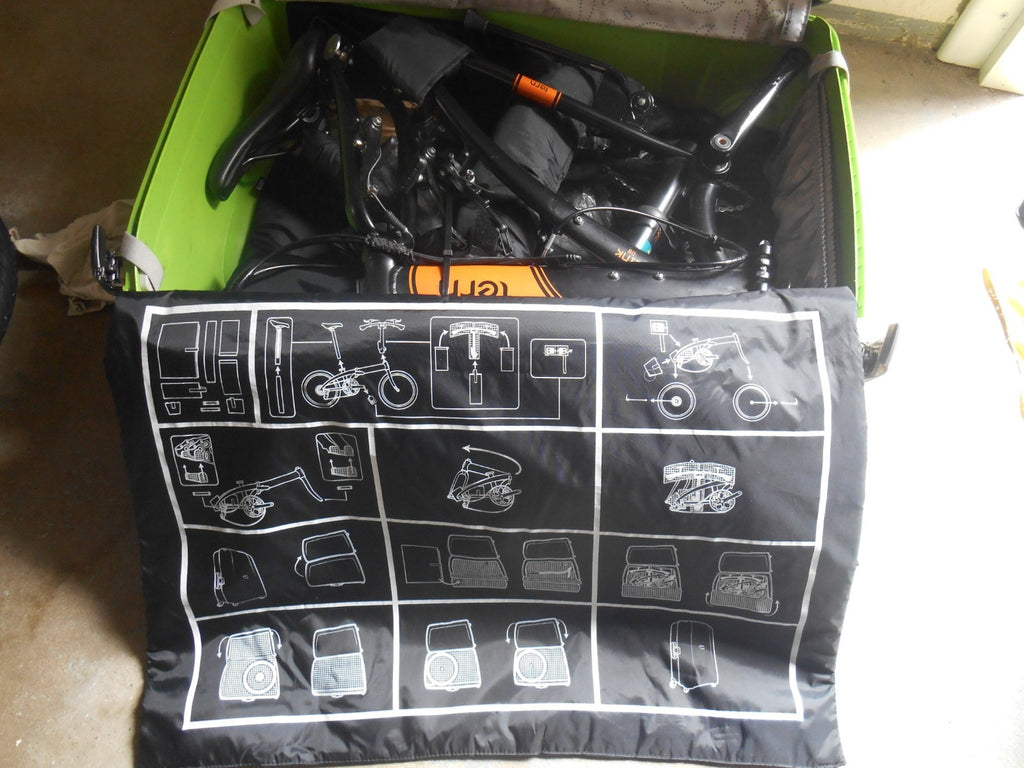 Tern folding bike Flight Suit & Samsonite case for foreign travel with your bike