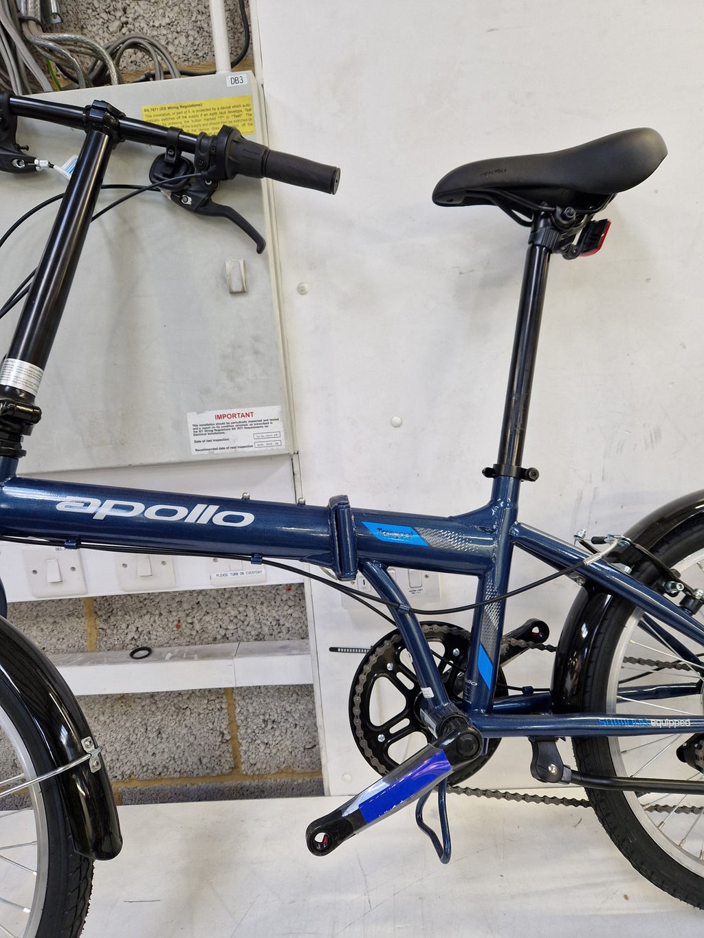 Apollo Transport 20in-Wheel 6-Speed Unisex Folding Bike - One Size - Navy A