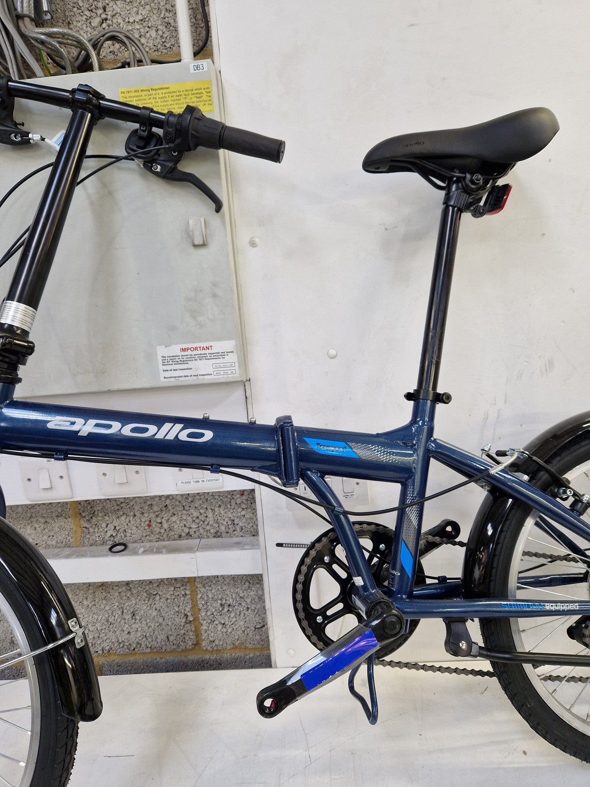 Apollo Transport 20in-Wheel 6-Speed Unisex Folding Bike - One Size - Navy A