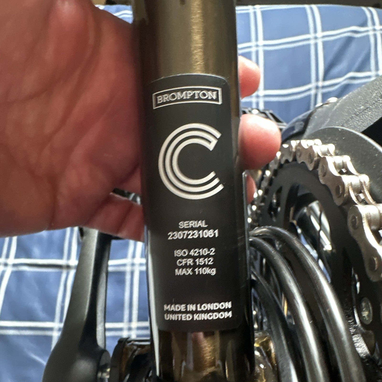 2023 Brompton C Line Folding Bike 16in Raw Lacquer Frame