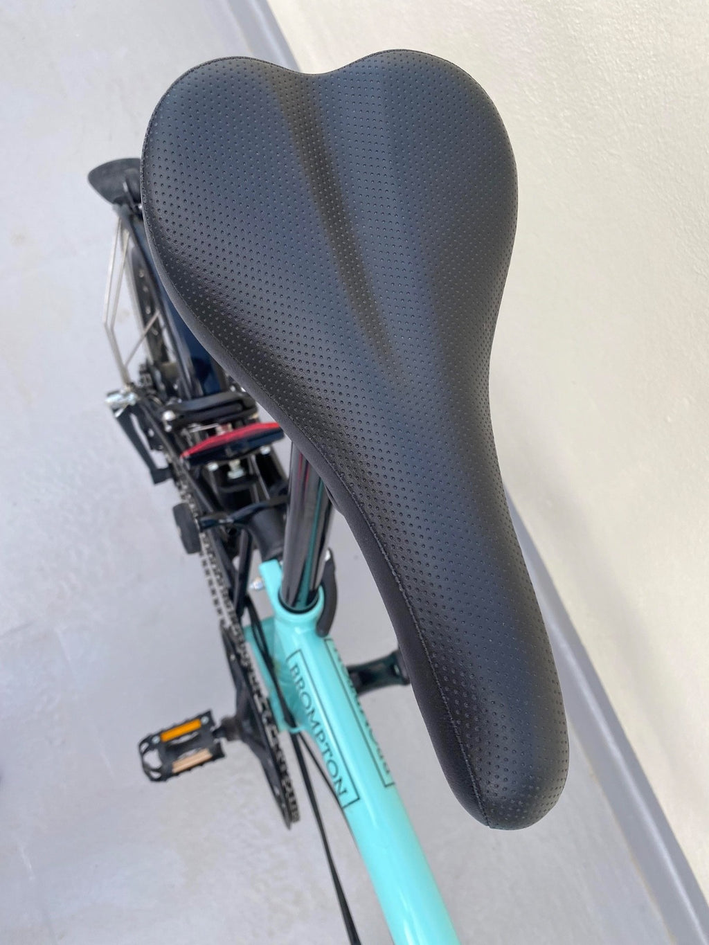Brompton C Line 6 Speed Folding Bike Turkish Blue black edition Mid Bar