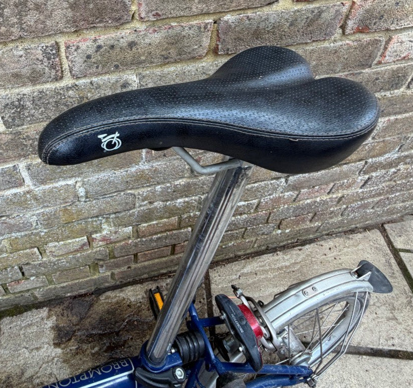 Brompton P3L blue folding bike 3 speed in good working order
