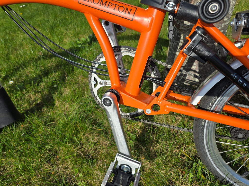 Brompton M6L folding bike, Orange 2019 / 2020 Light use