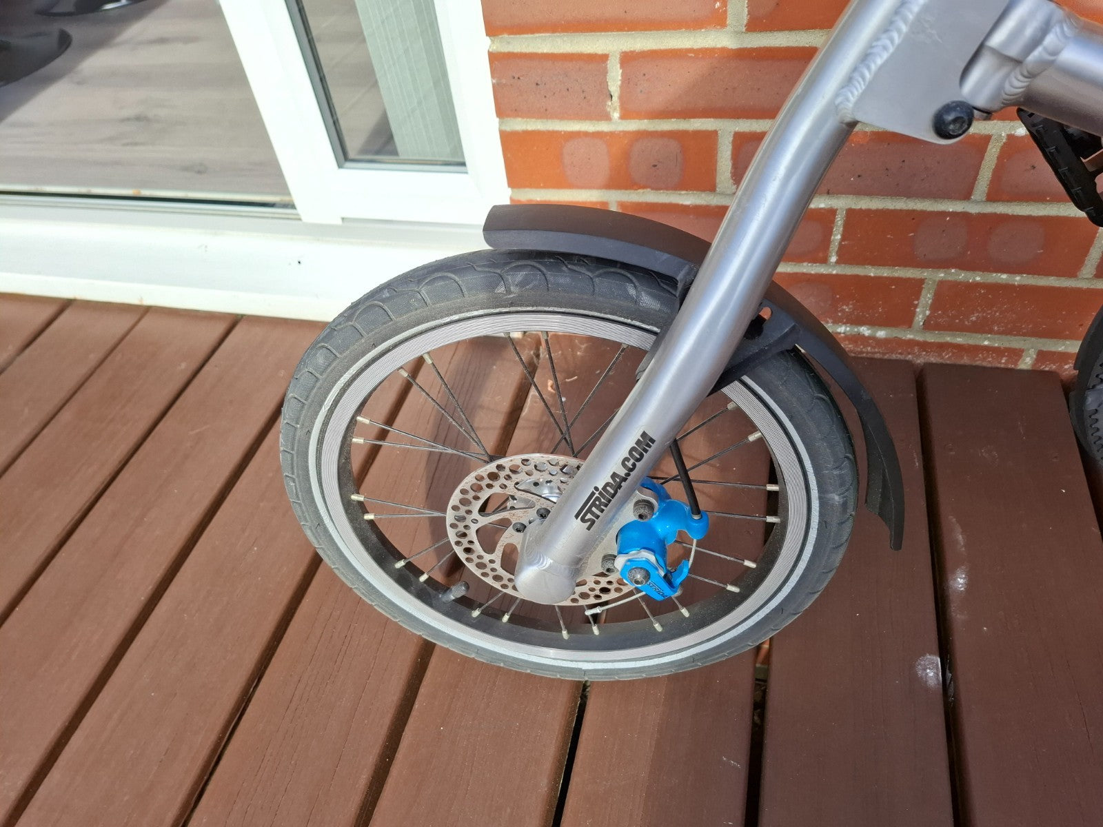STRIDA Folding Bike - Silver - Good condition