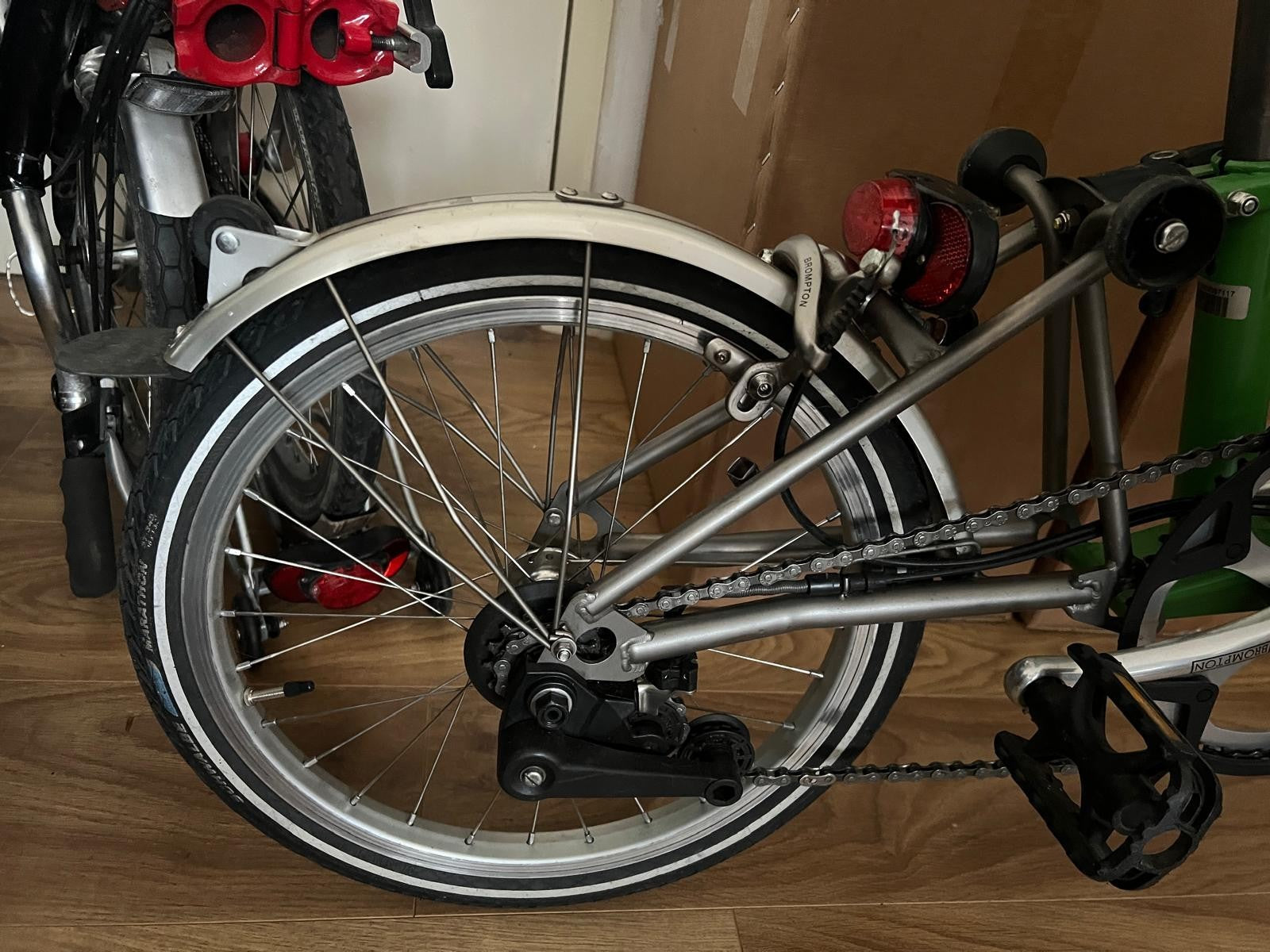 Brompton M2L- X  (2 Speed)  Titanium folding bicycle -Apple Green