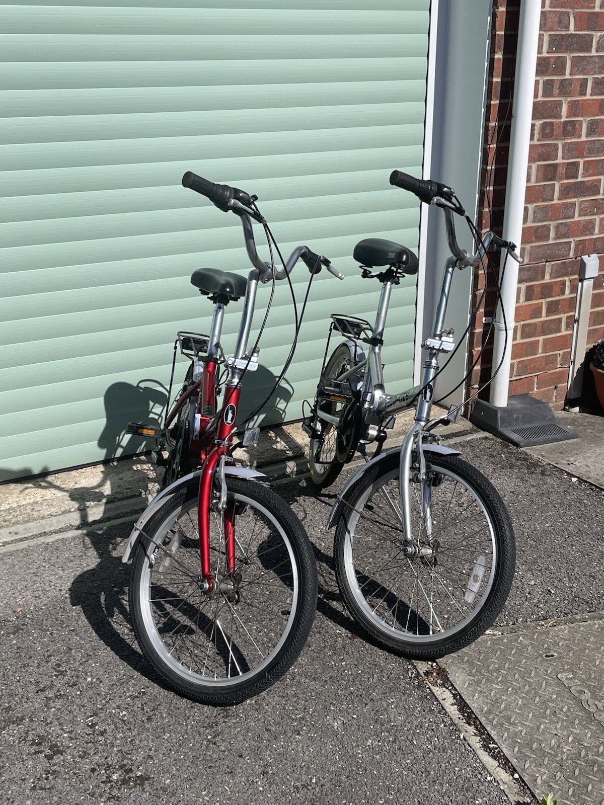 A Pair Of Velo-city 5 Speed Folding Bikes In Good Condition With Bags