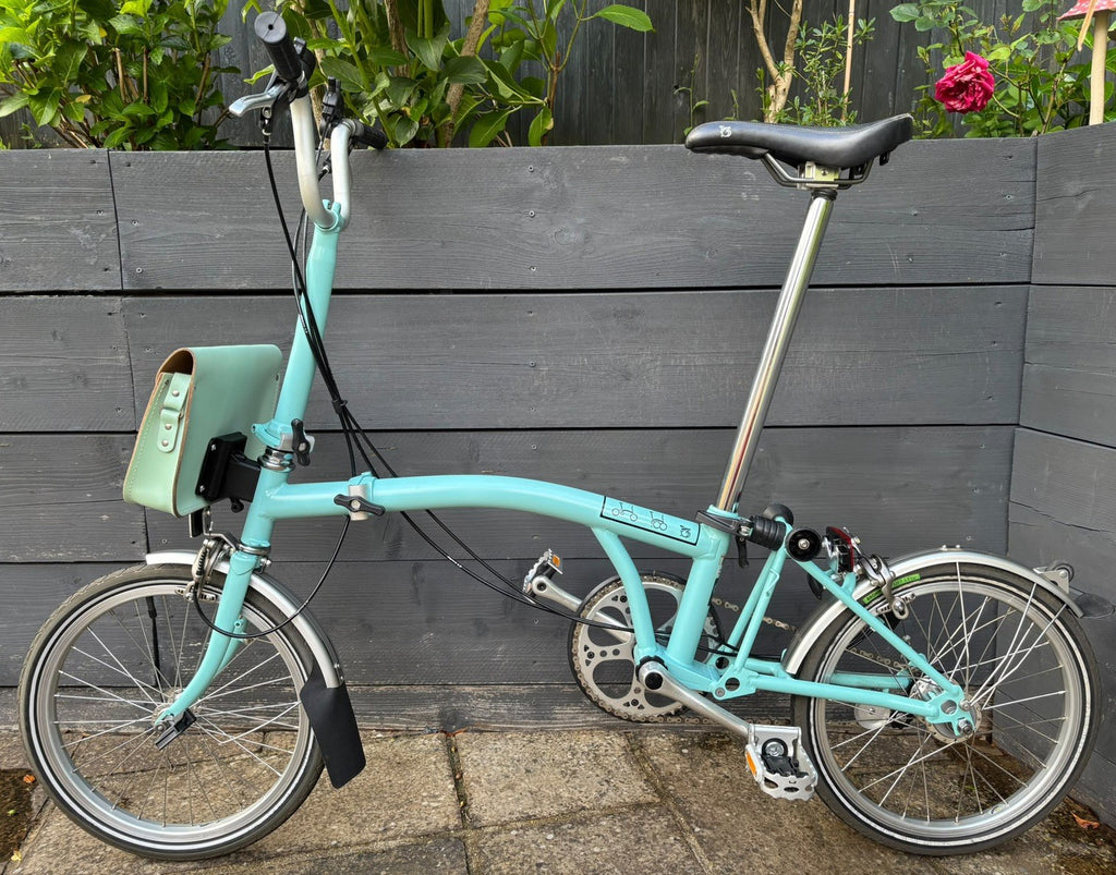 Brompton M3L C Line equivalent Folding Bicycle in Turkish Green - Hardly Used