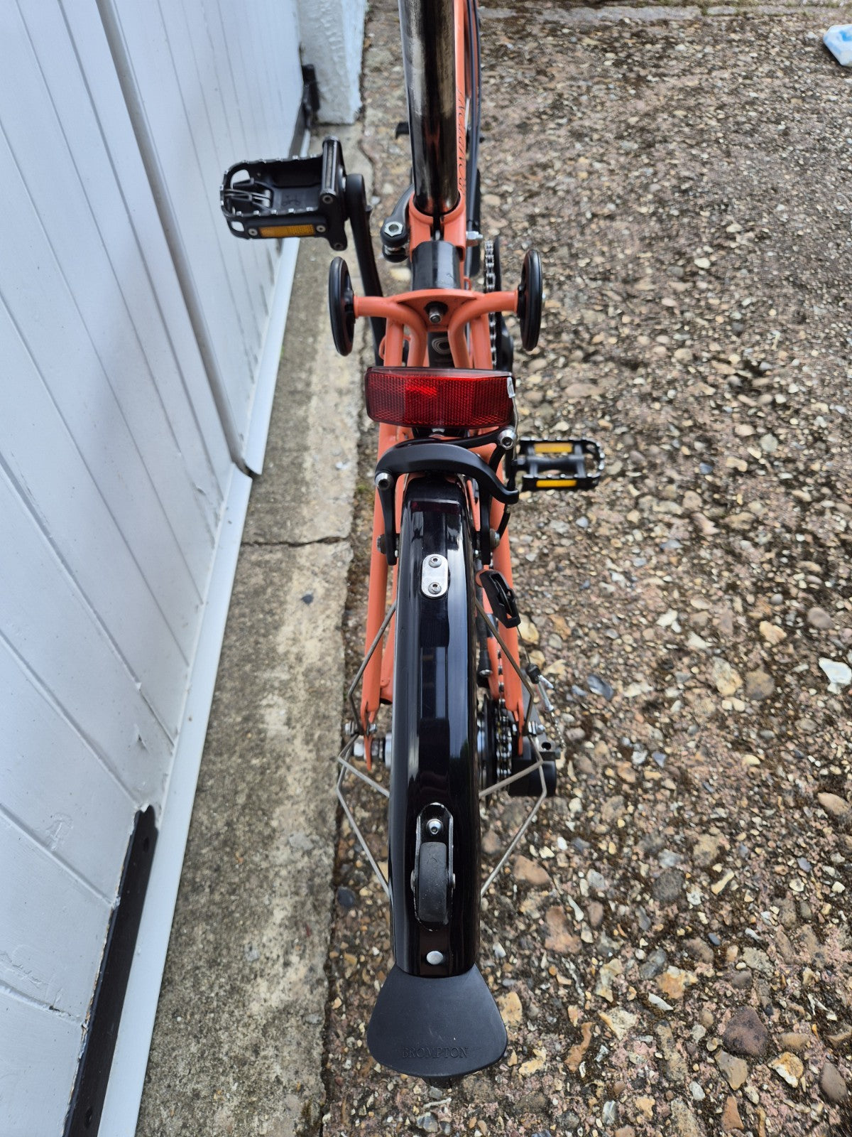 Brompton C Line Explore 6 Speed. FULLY SERVICED. Low Bar. Fire Coral Orange.