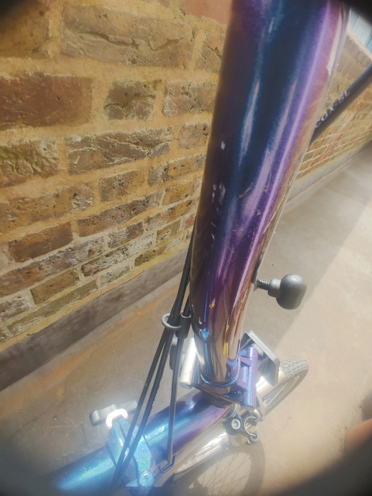 Beautiful Brompton 3 Speed With Extended Seatpost