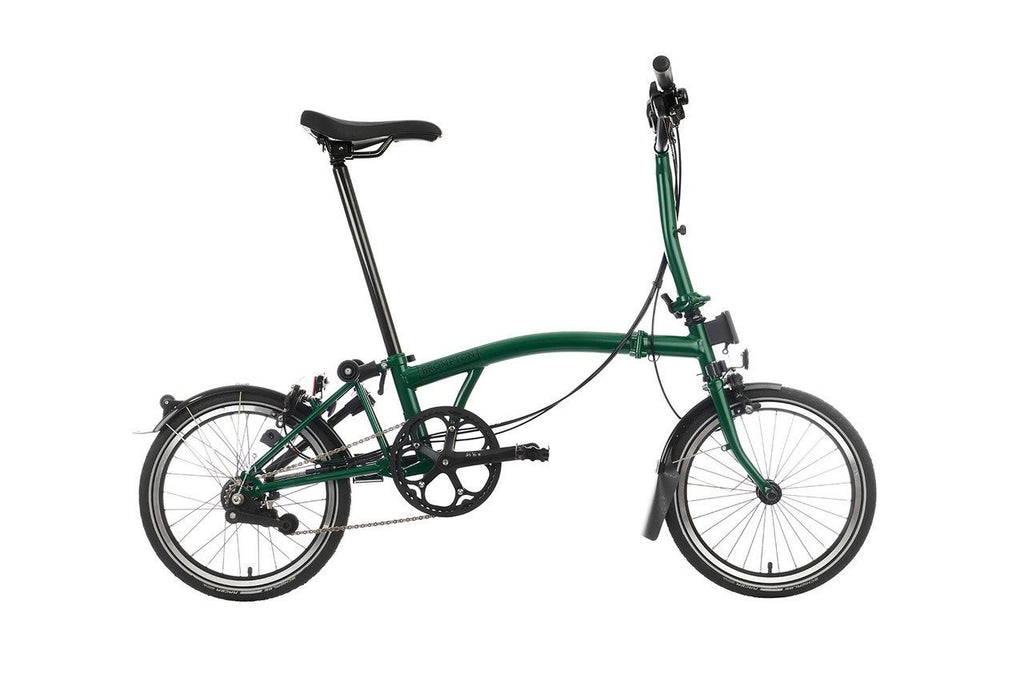 Brompton C Line 2 Speed 2023 Mid Handlebar Folding Bike - British Racing Green