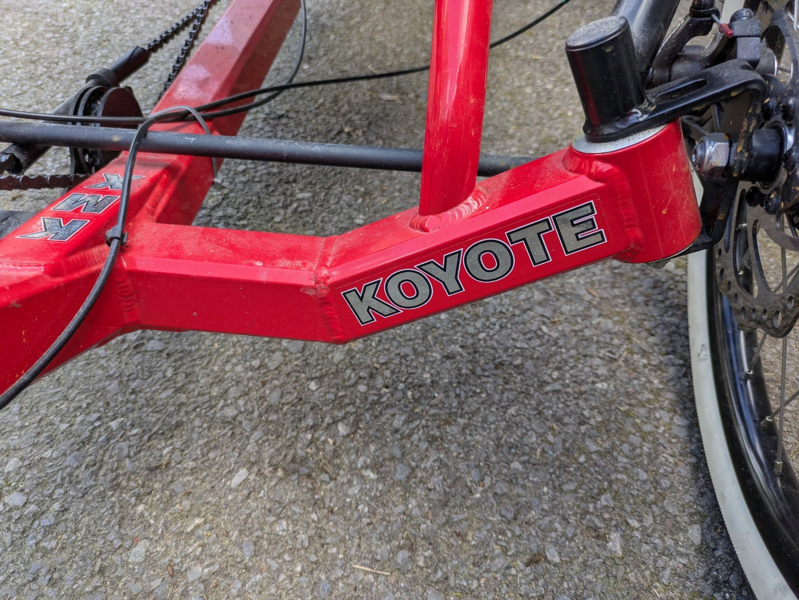 KMX Kart Koyote Adult Recumbent Trike. 20" wheels, 20 speed, folding - Rare