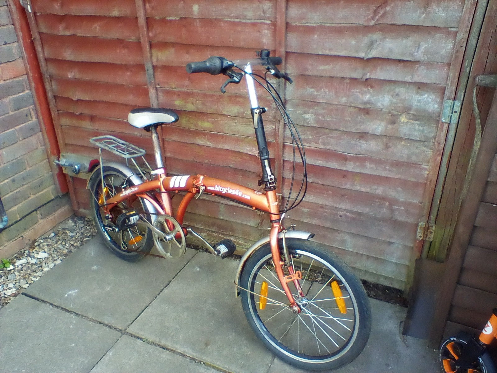 bicycle used folding bike 20 in wheels 6 gears